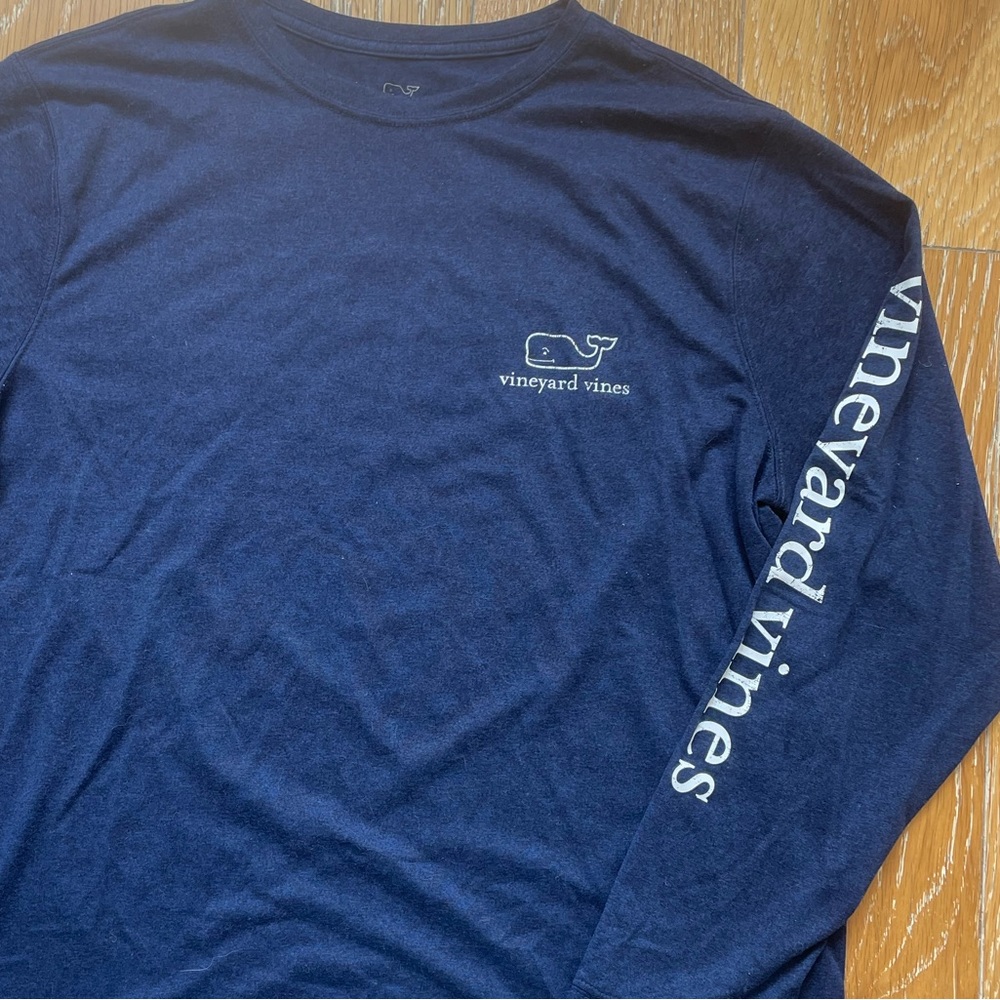 Vineyard Vines Navy Long Sleeve Tee